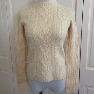 The Row Cream Cable Knit Sweater